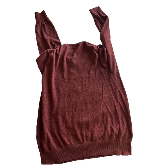 Eddie Bauer Sweater XLT V Neck Cotton Cashmere Preppy - Picture 3 of 9